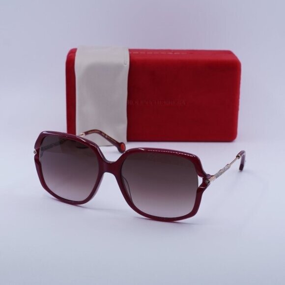 Carolina Herrera HER 0132/G/S 0LHF HA Square Sunglasses - Burgundy/Gold/Brown main image 10